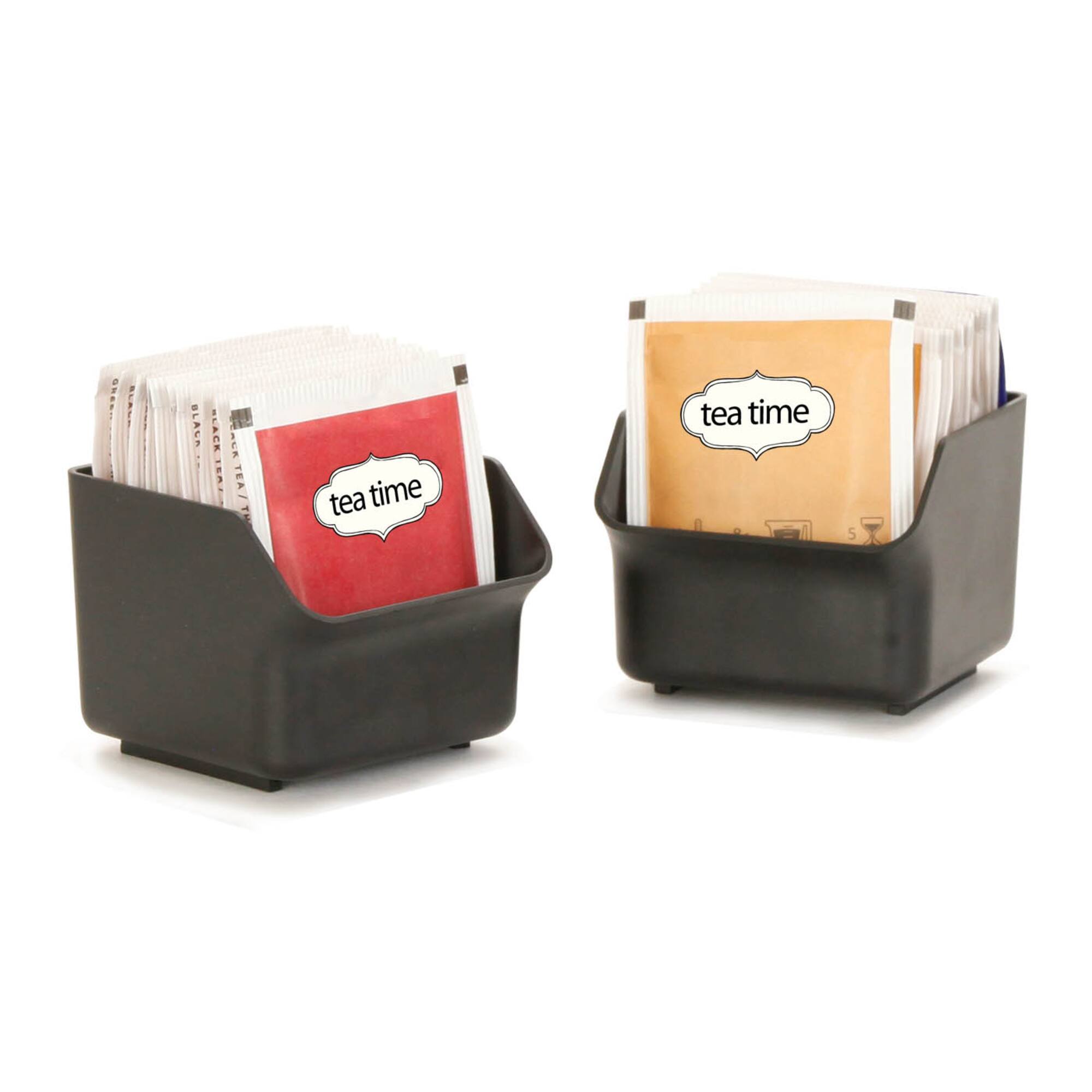 Mind Reader Black 6 Drawer Tea Bag Holder